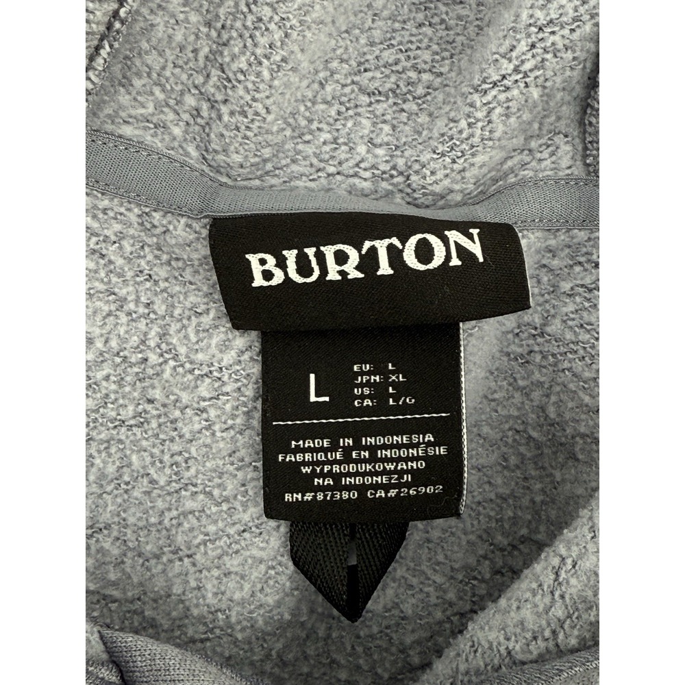 Burton Oak Long Pullover Hoodie Sweatshirt Women's L Gray Blue Multi‎ Stripes - Picture 4 of 7